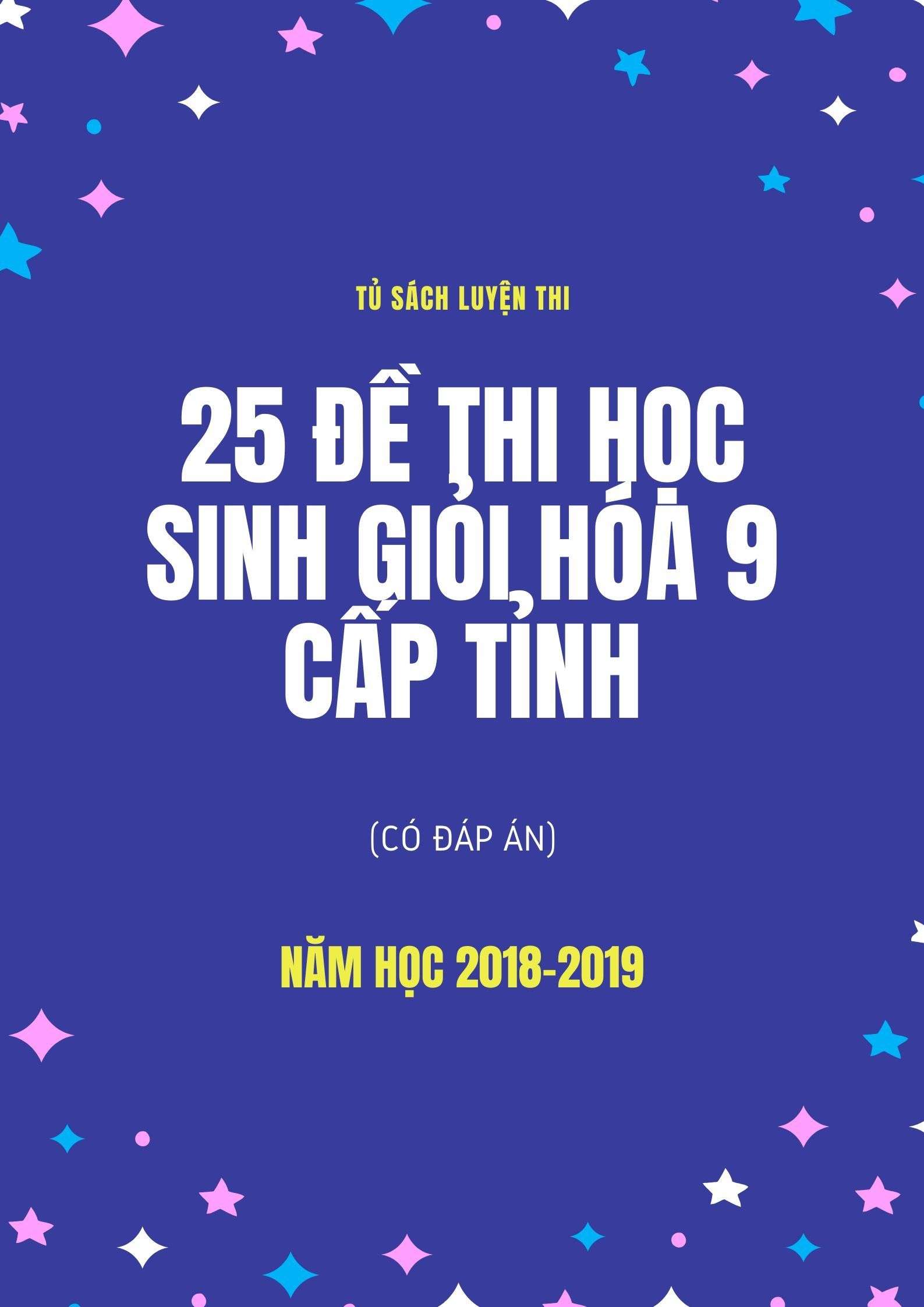 25 Đề Thi Học Sinh Giỏi Hóa 9 Cấp Tỉnh Có Đáp Án