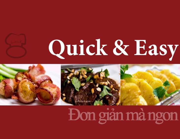 Sách Hướng Dẫn Nấu Ăn Quick&Easy - Đơn Giản Mà Ngon