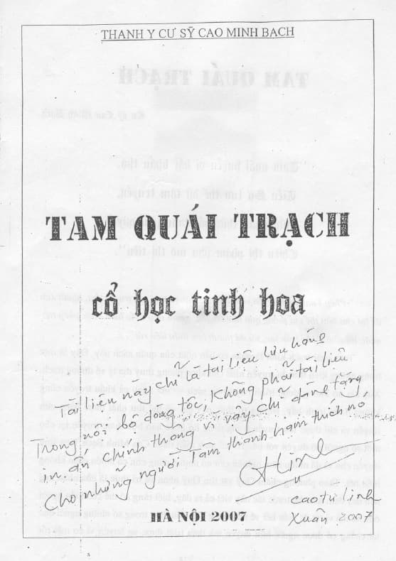 Tam Quái Trạch Cổ Học Tinh Hoa